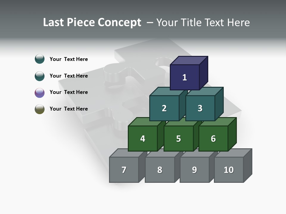 A Piece Of A Puzzle On A White Background PowerPoint Template