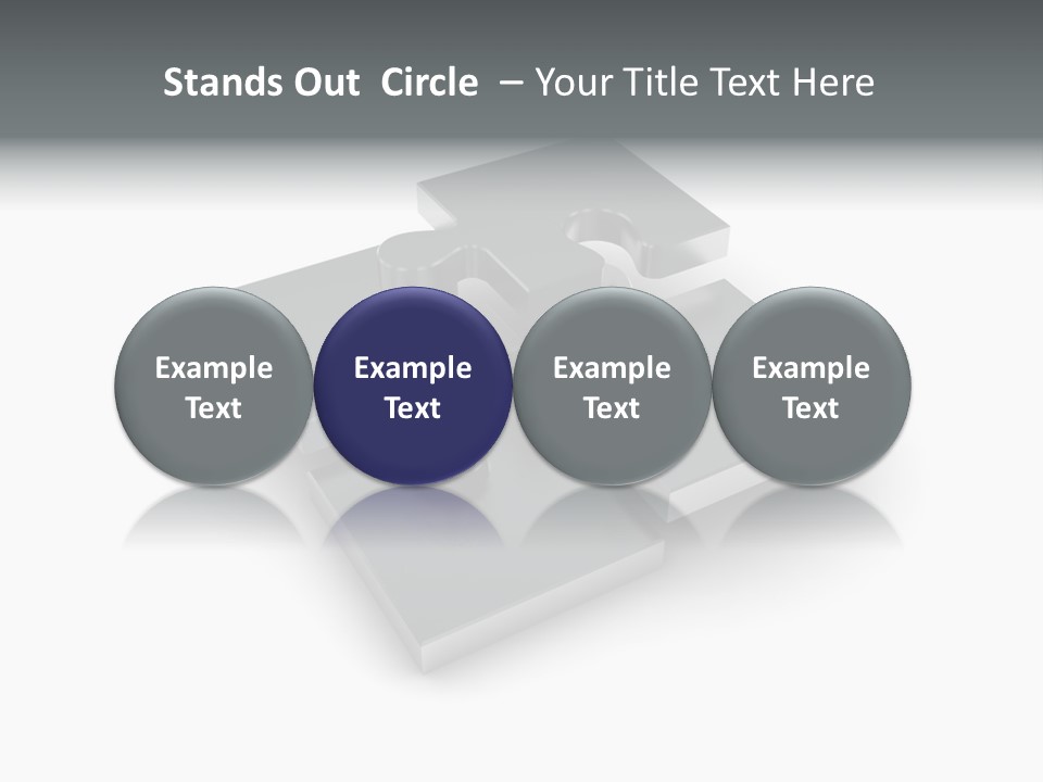 A Piece Of A Puzzle On A White Background PowerPoint Template