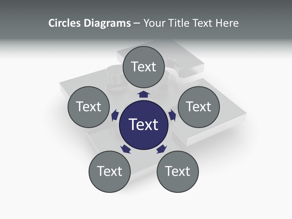 A Piece Of A Puzzle On A White Background PowerPoint Template