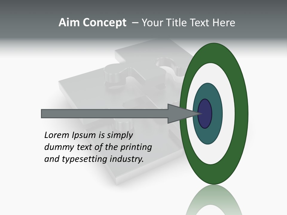 A Piece Of A Puzzle On A White Background PowerPoint Template