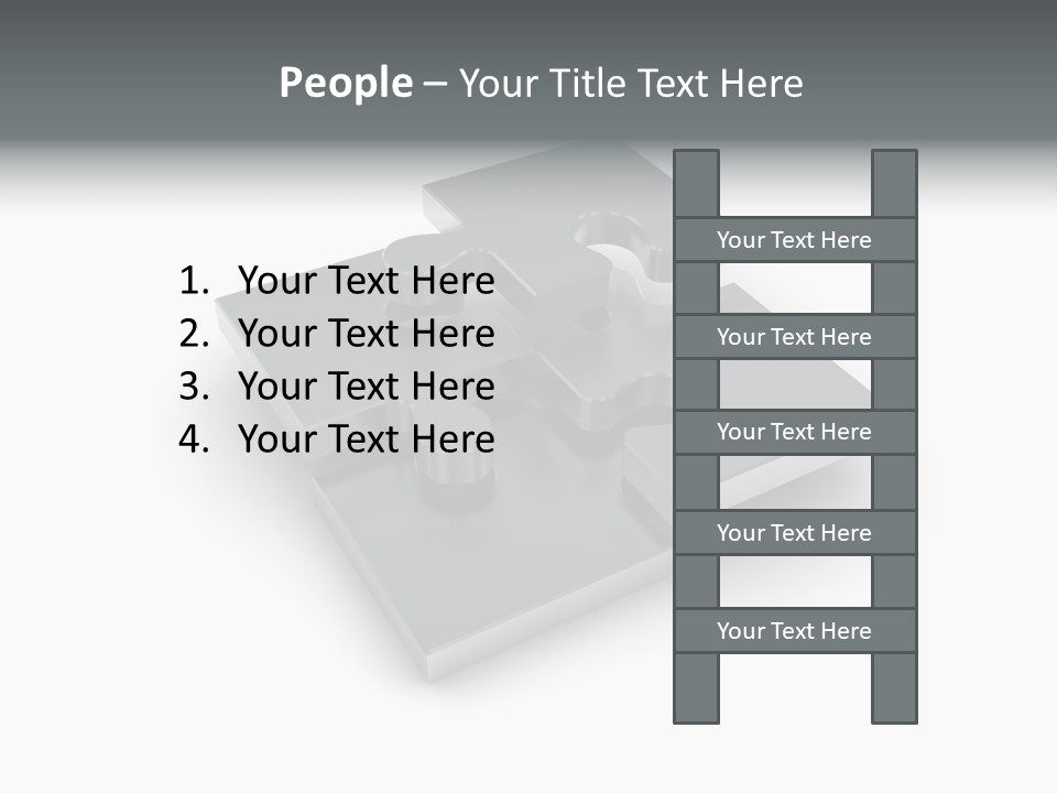 A Piece Of A Puzzle On A White Background PowerPoint Template