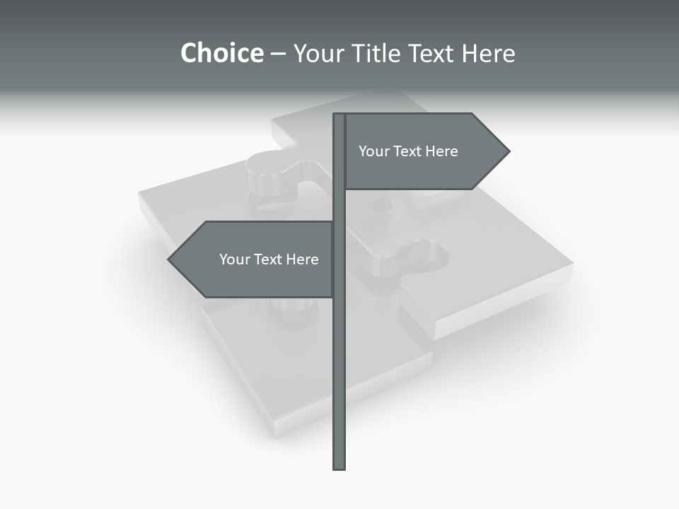 A Piece Of A Puzzle On A White Background PowerPoint Template