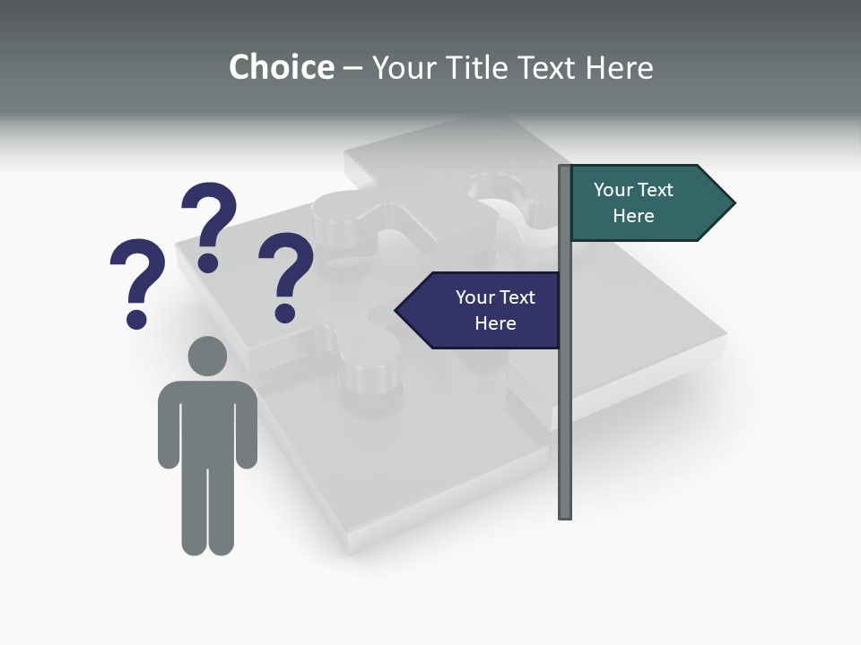 A Piece Of A Puzzle On A White Background PowerPoint Template