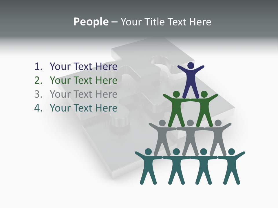 A Piece Of A Puzzle On A White Background PowerPoint Template