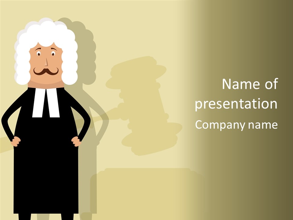 An Old Man In A Black Dress Is Standing With His Hands On His Hips PowerPoint Template