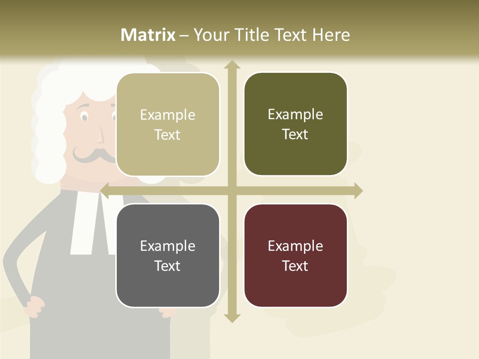 An Old Man In A Black Dress Is Standing With His Hands On His Hips PowerPoint Template