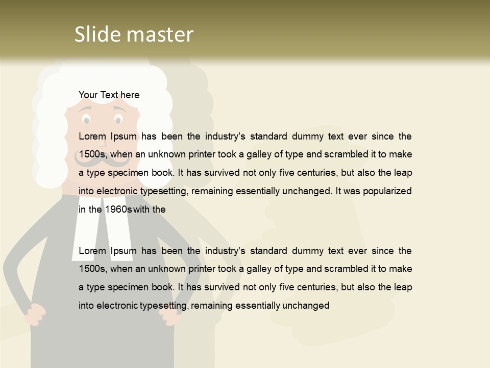 An Old Man In A Black Dress Is Standing With His Hands On His Hips PowerPoint Template