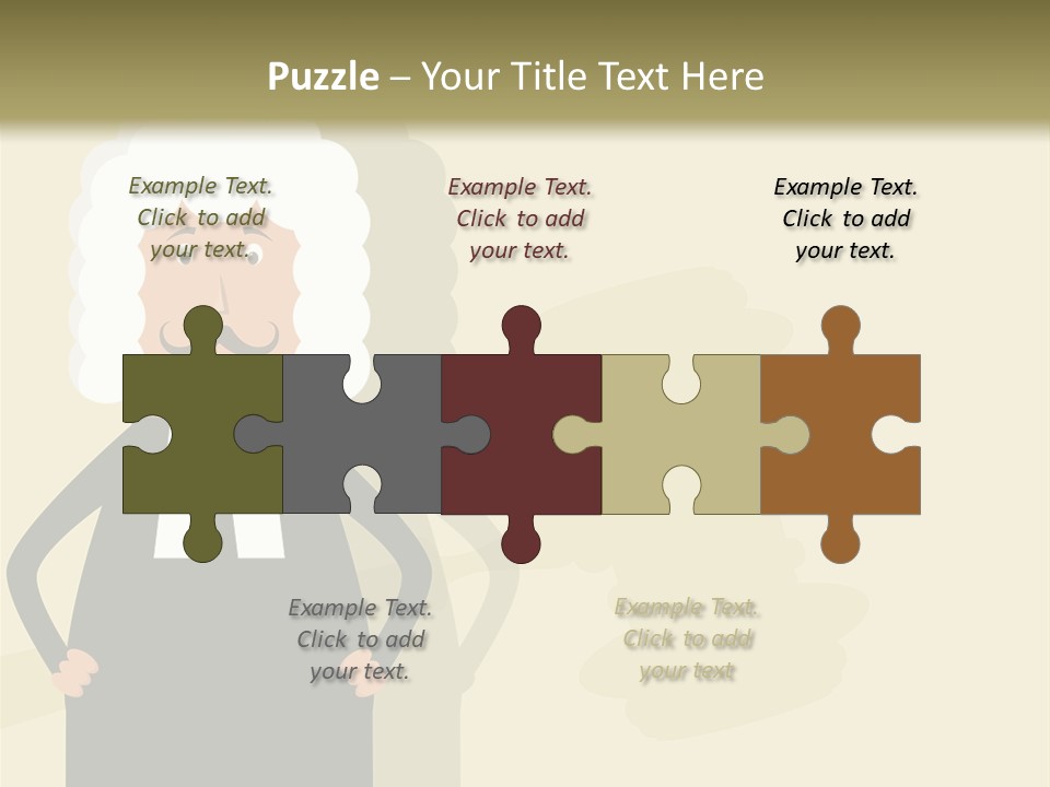 An Old Man In A Black Dress Is Standing With His Hands On His Hips PowerPoint Template