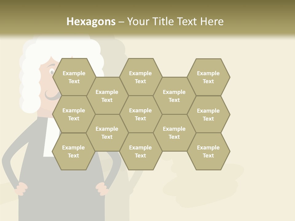 An Old Man In A Black Dress Is Standing With His Hands On His Hips PowerPoint Template