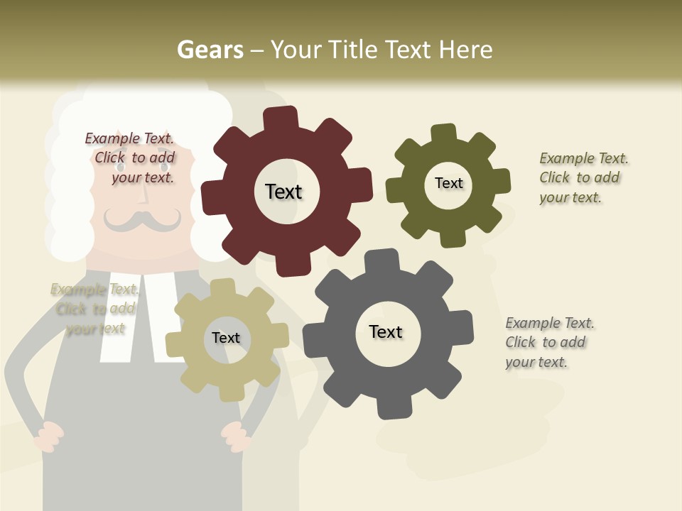 An Old Man In A Black Dress Is Standing With His Hands On His Hips PowerPoint Template