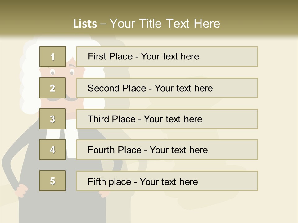 An Old Man In A Black Dress Is Standing With His Hands On His Hips PowerPoint Template