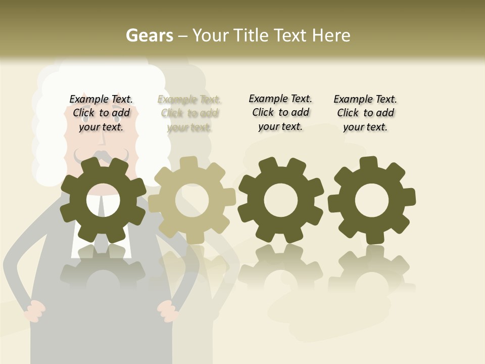 An Old Man In A Black Dress Is Standing With His Hands On His Hips PowerPoint Template