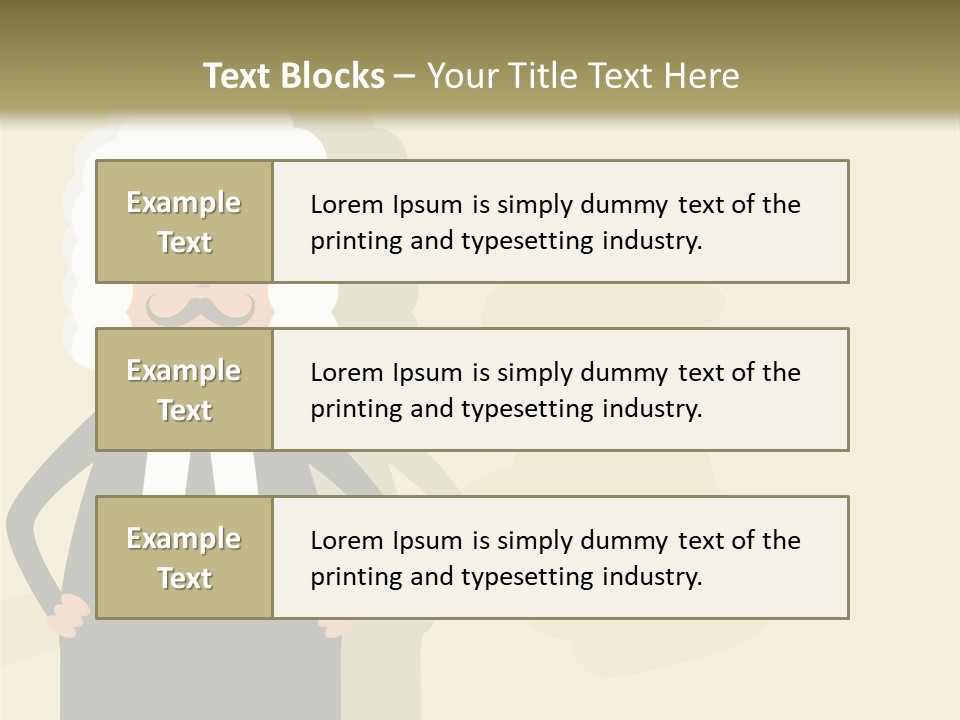 An Old Man In A Black Dress Is Standing With His Hands On His Hips PowerPoint Template