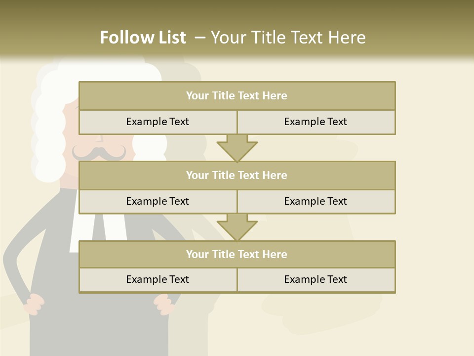 An Old Man In A Black Dress Is Standing With His Hands On His Hips PowerPoint Template