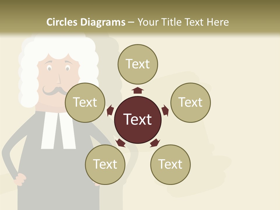 An Old Man In A Black Dress Is Standing With His Hands On His Hips PowerPoint Template