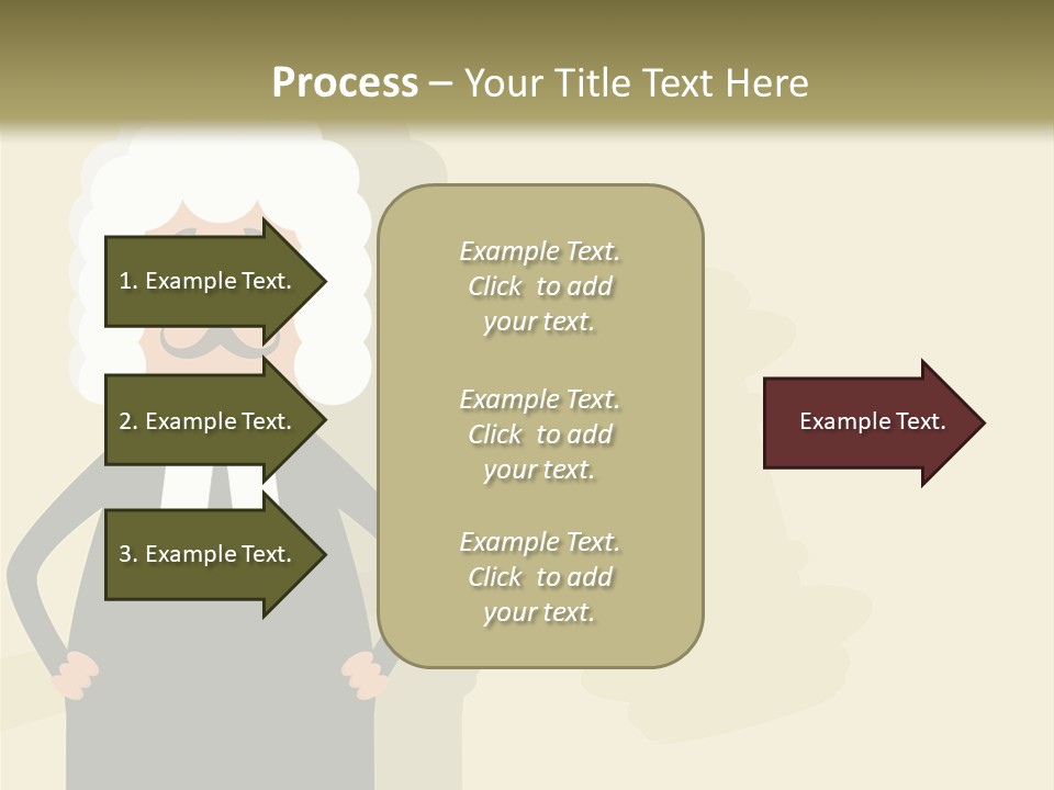 An Old Man In A Black Dress Is Standing With His Hands On His Hips PowerPoint Template