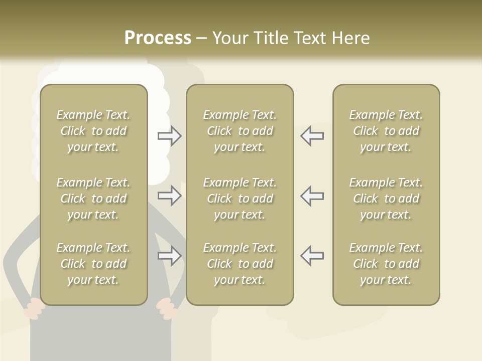 An Old Man In A Black Dress Is Standing With His Hands On His Hips PowerPoint Template