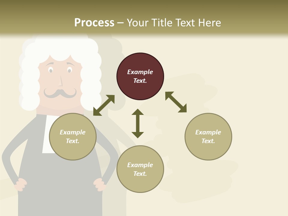 An Old Man In A Black Dress Is Standing With His Hands On His Hips PowerPoint Template