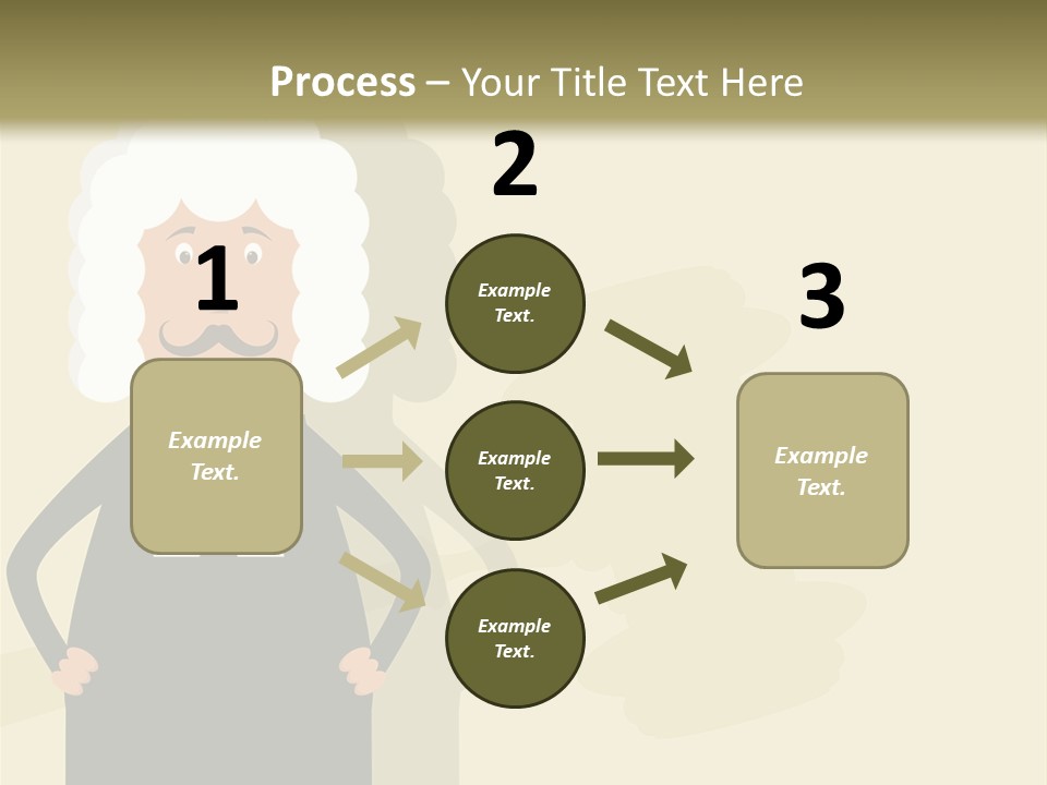 An Old Man In A Black Dress Is Standing With His Hands On His Hips PowerPoint Template