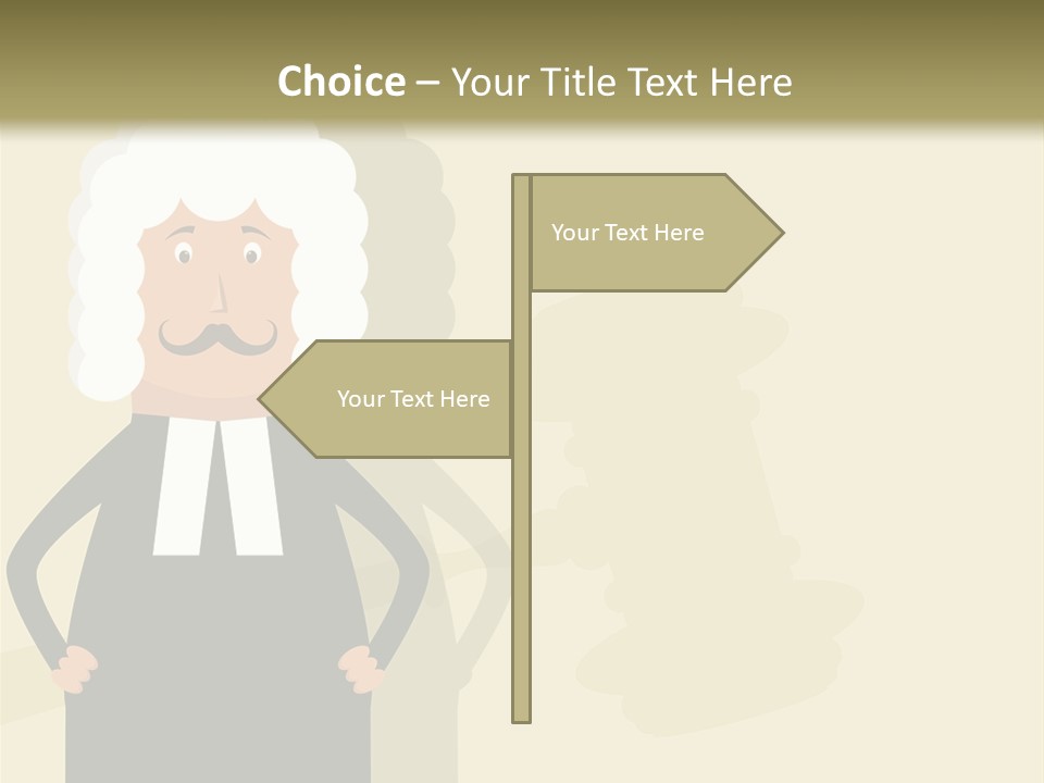 An Old Man In A Black Dress Is Standing With His Hands On His Hips PowerPoint Template