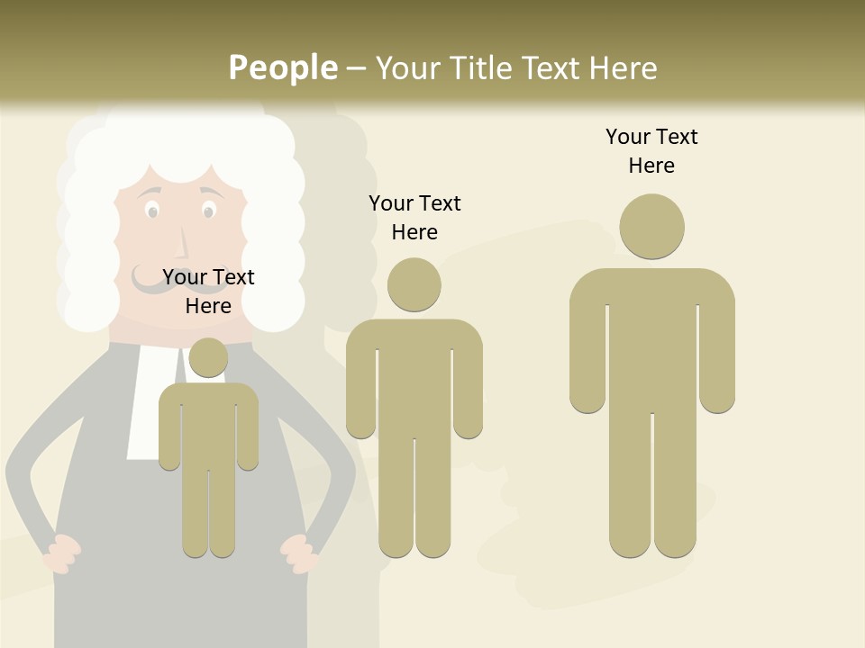 An Old Man In A Black Dress Is Standing With His Hands On His Hips PowerPoint Template