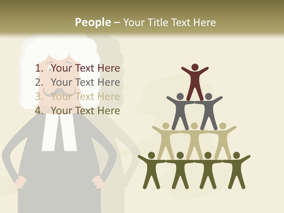 An Old Man In A Black Dress Is Standing With His Hands On His Hips PowerPoint Template