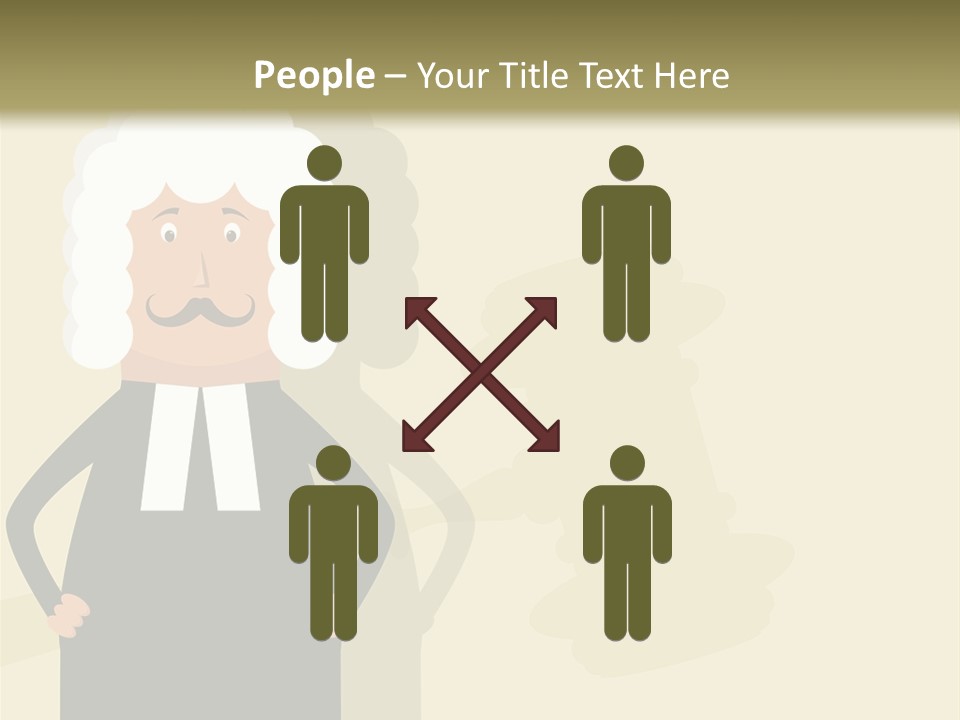 An Old Man In A Black Dress Is Standing With His Hands On His Hips PowerPoint Template