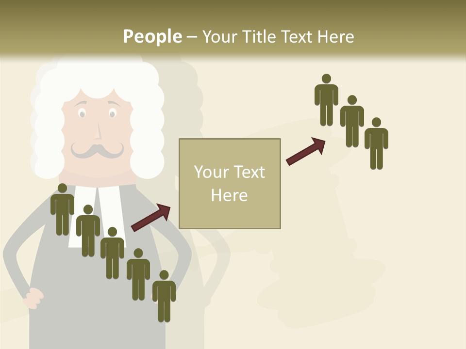 An Old Man In A Black Dress Is Standing With His Hands On His Hips PowerPoint Template