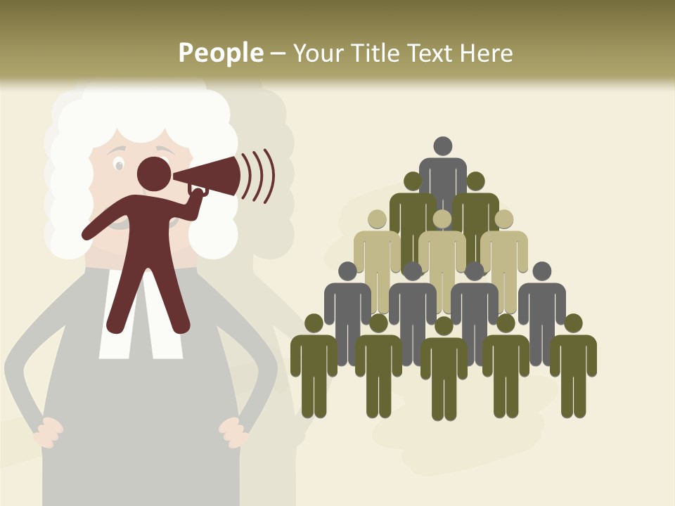 An Old Man In A Black Dress Is Standing With His Hands On His Hips PowerPoint Template