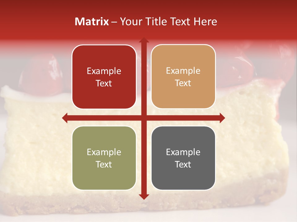 A Piece Of Cheesecake With Cherries On Top PowerPoint Template