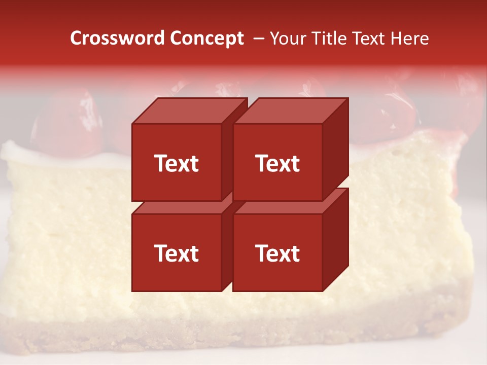 A Piece Of Cheesecake With Cherries On Top PowerPoint Template
