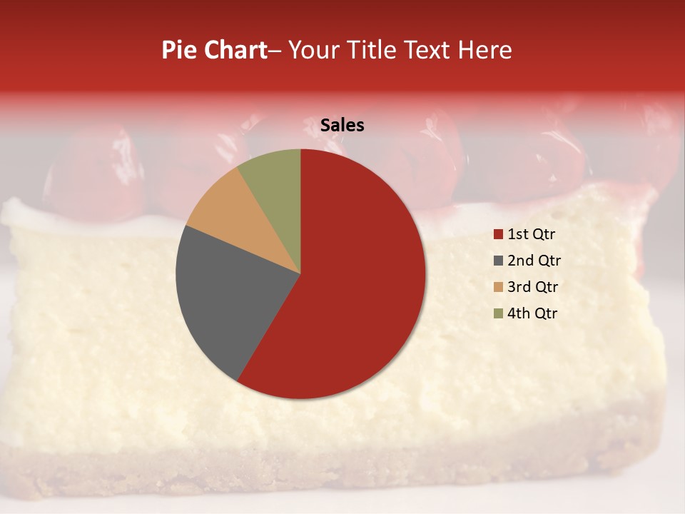 A Piece Of Cheesecake With Cherries On Top PowerPoint Template