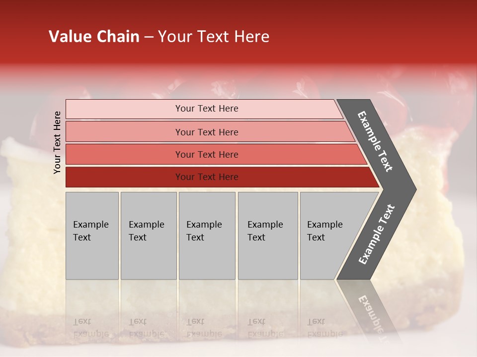 A Piece Of Cheesecake With Cherries On Top PowerPoint Template