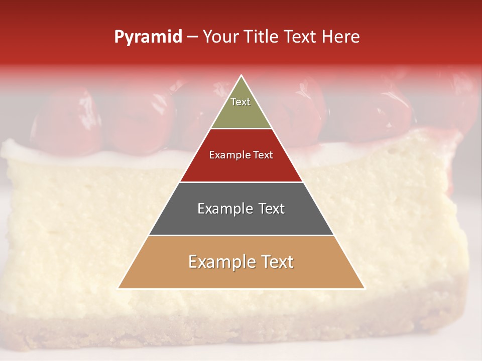 A Piece Of Cheesecake With Cherries On Top PowerPoint Template