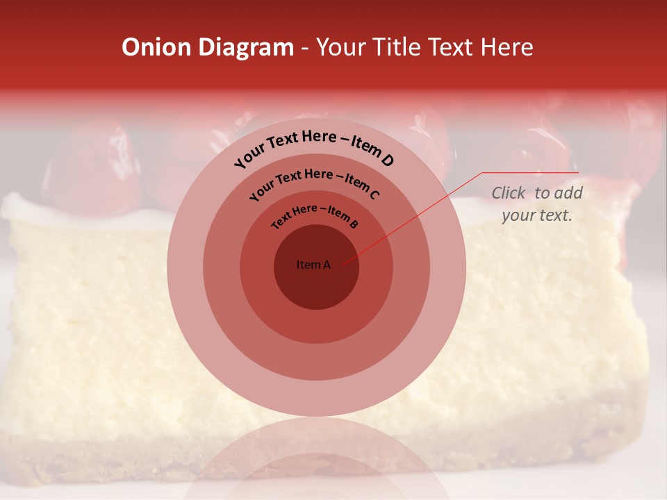 A Piece Of Cheesecake With Cherries On Top PowerPoint Template