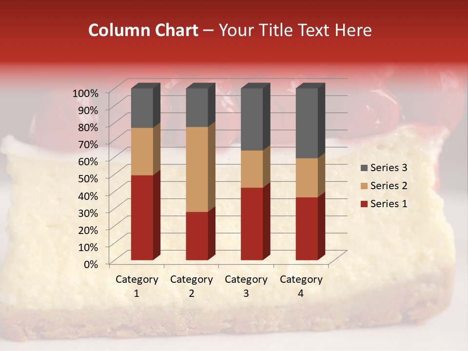 A Piece Of Cheesecake With Cherries On Top PowerPoint Template
