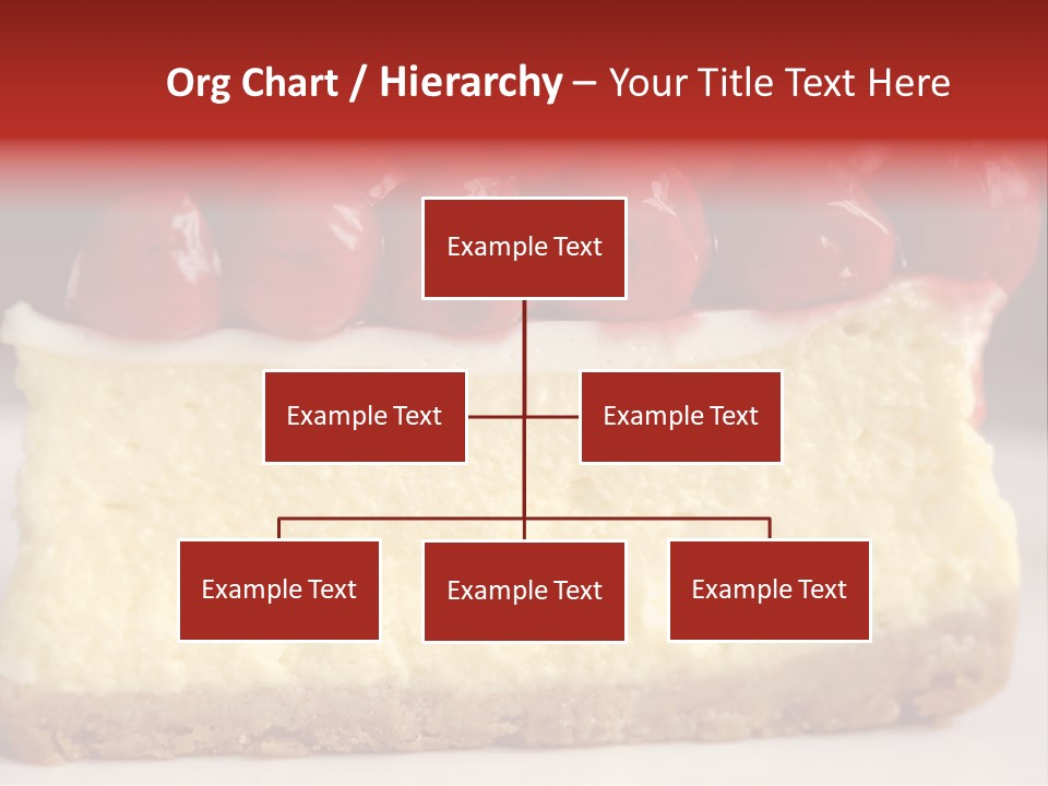 A Piece Of Cheesecake With Cherries On Top PowerPoint Template