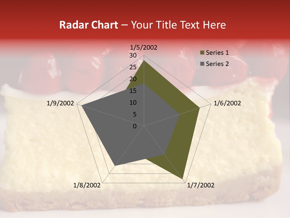 A Piece Of Cheesecake With Cherries On Top PowerPoint Template