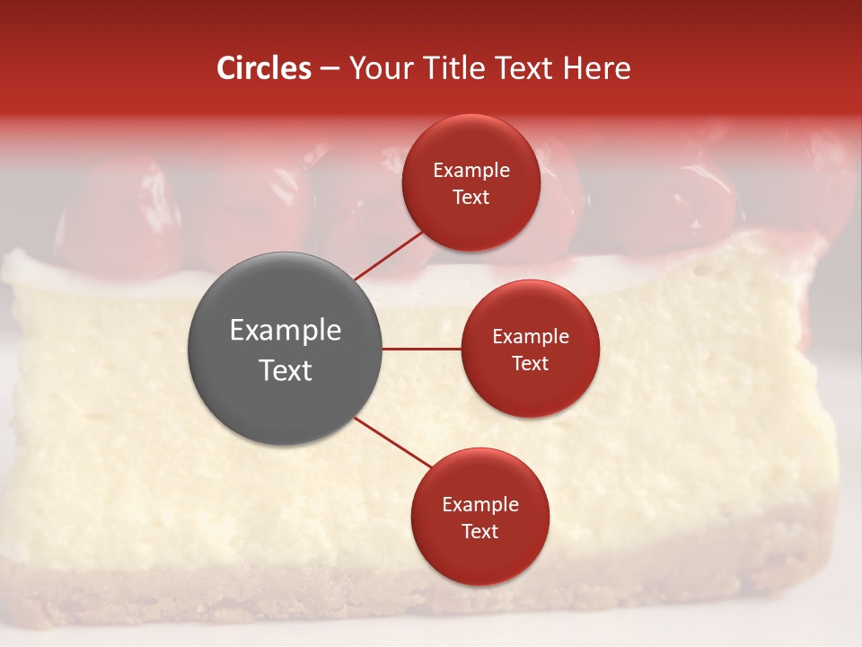 A Piece Of Cheesecake With Cherries On Top PowerPoint Template