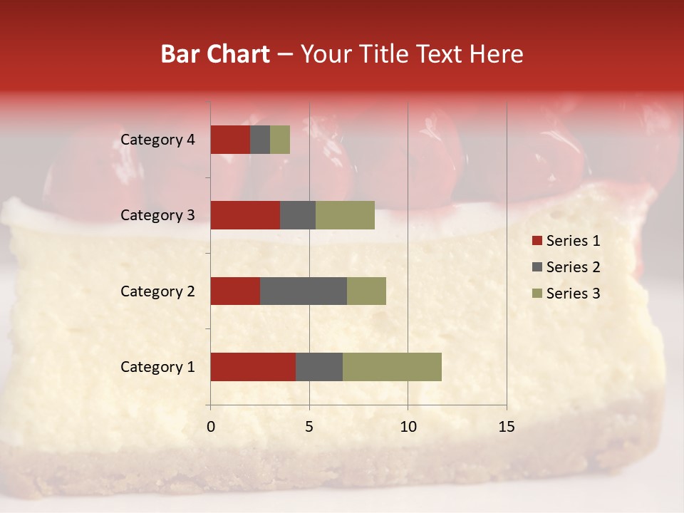 A Piece Of Cheesecake With Cherries On Top PowerPoint Template