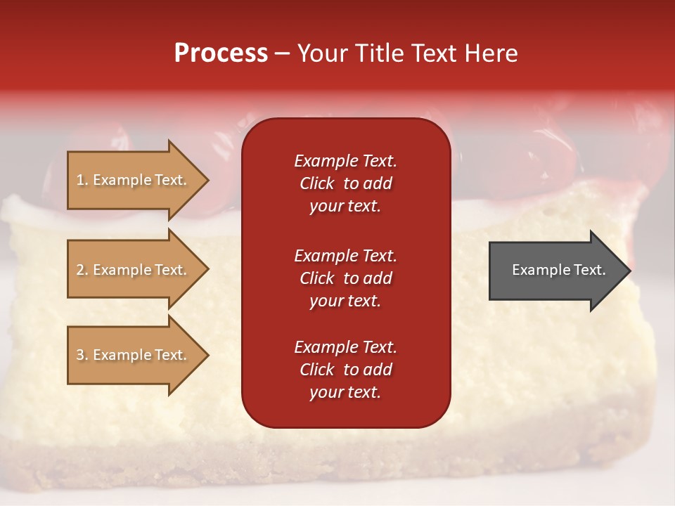A Piece Of Cheesecake With Cherries On Top PowerPoint Template