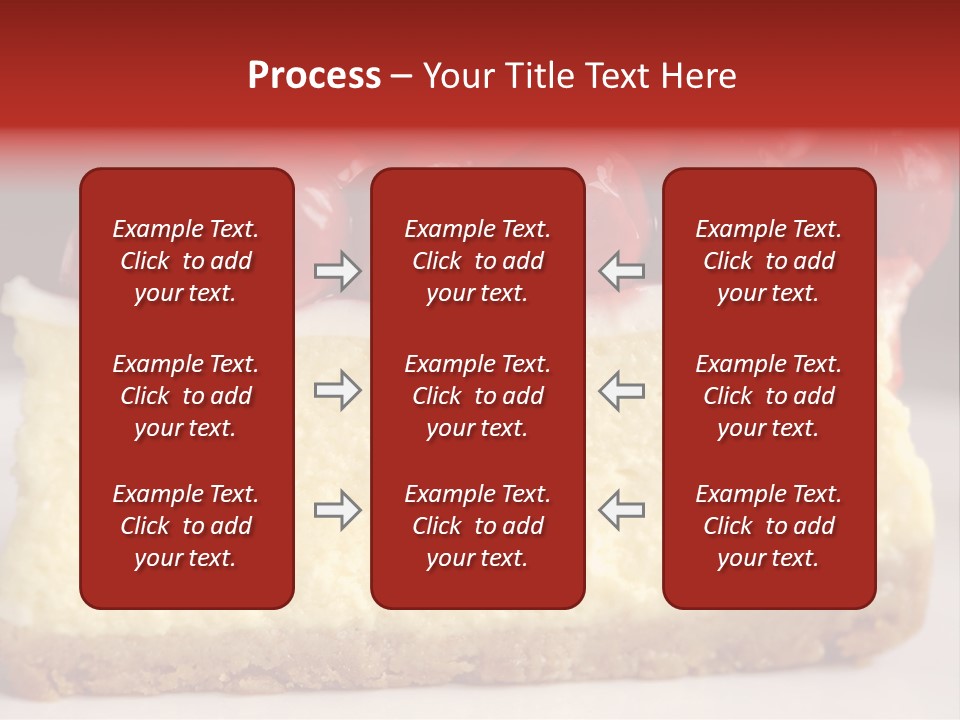 A Piece Of Cheesecake With Cherries On Top PowerPoint Template
