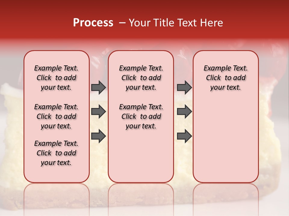 A Piece Of Cheesecake With Cherries On Top PowerPoint Template