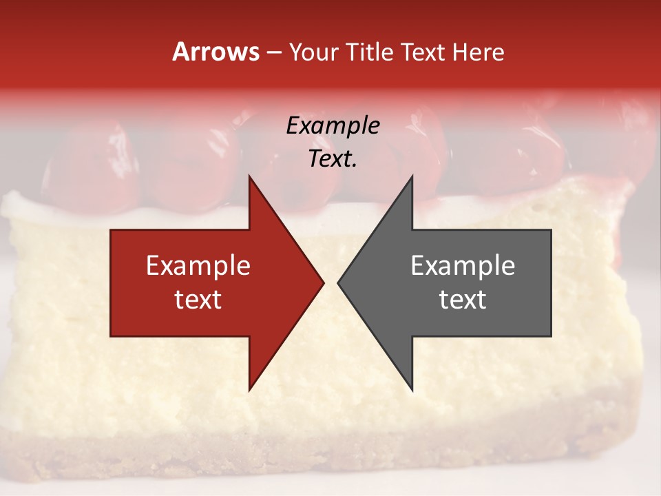 A Piece Of Cheesecake With Cherries On Top PowerPoint Template