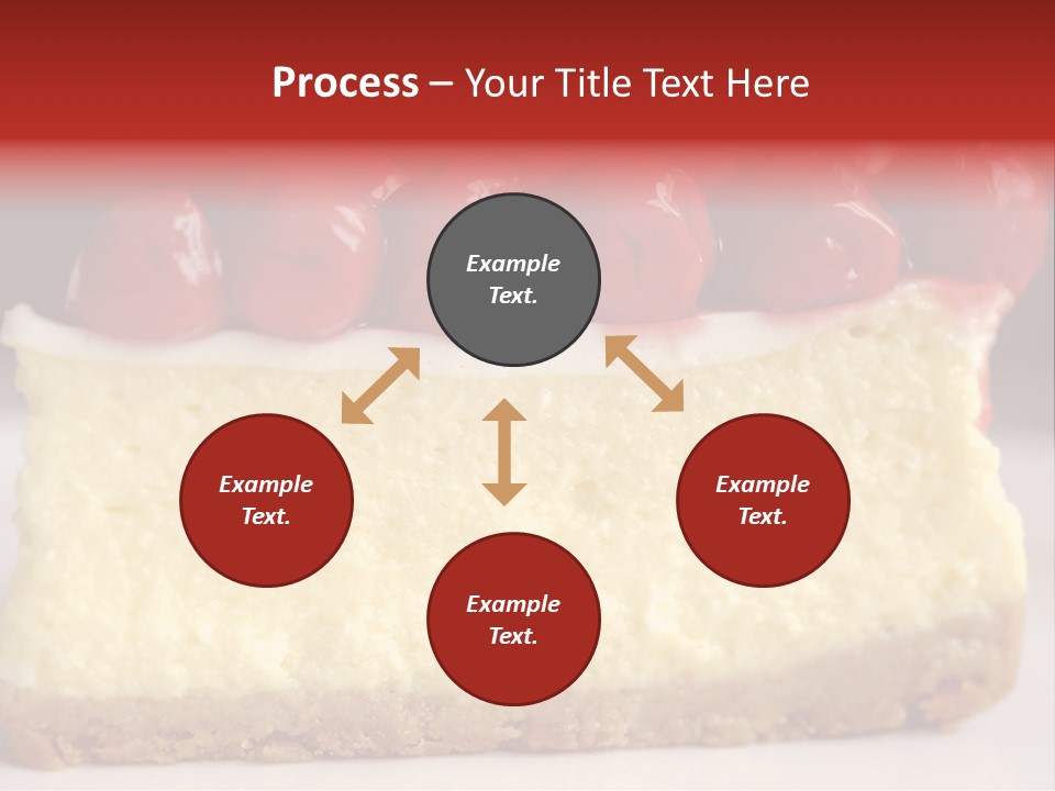 A Piece Of Cheesecake With Cherries On Top PowerPoint Template