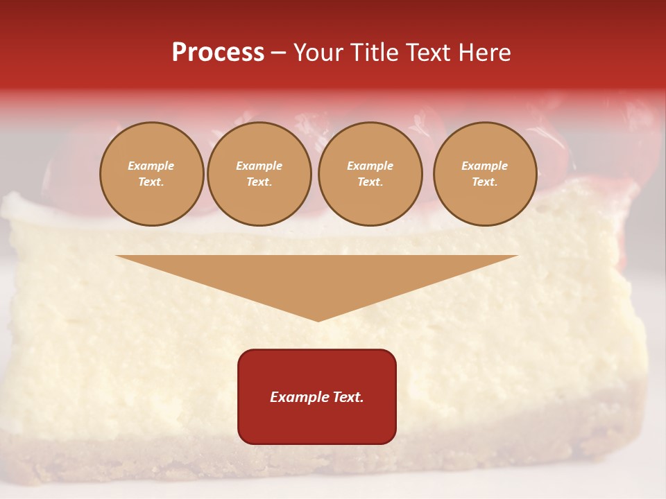 A Piece Of Cheesecake With Cherries On Top PowerPoint Template