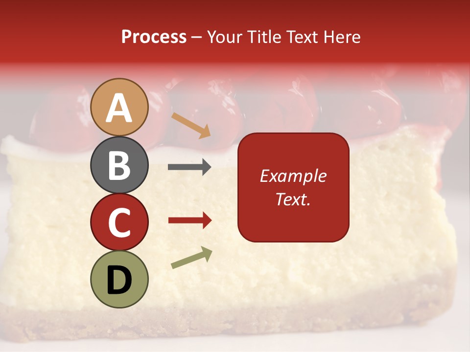 A Piece Of Cheesecake With Cherries On Top PowerPoint Template