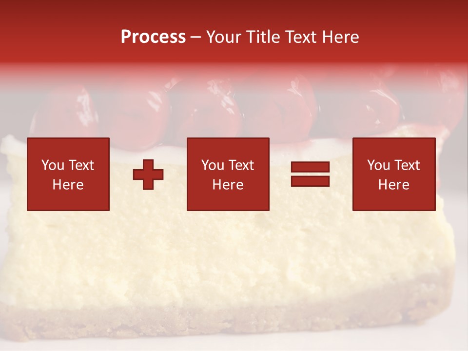 A Piece Of Cheesecake With Cherries On Top PowerPoint Template