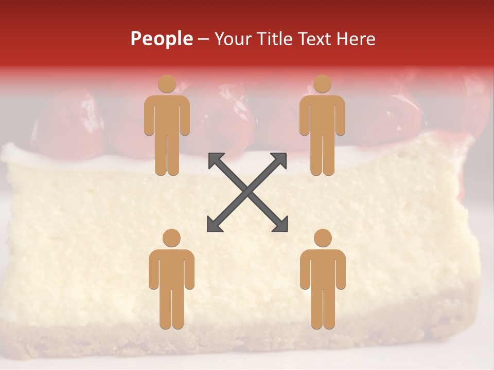 A Piece Of Cheesecake With Cherries On Top PowerPoint Template