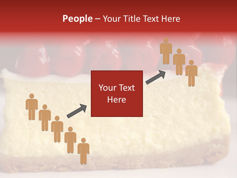 A Piece Of Cheesecake With Cherries On Top PowerPoint Template